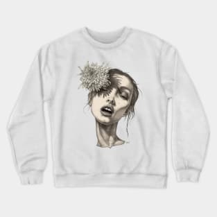 Katty and the Big White Flower Crewneck Sweatshirt